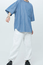 Load image into Gallery viewer, LINEN DENIM S/S CREW SHIRTS